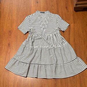 SHEIN Black and White Striped Dress